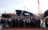 希臘船東17.4萬立方米LNG運(yùn)輸船“GasLog Italy”號(hào)舉行命名儀式