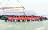 中交海峰風(fēng)電承建中廣核煙臺招遠(yuǎn)400MW海上光伏項(xiàng)目二標(biāo)段主體工程完工